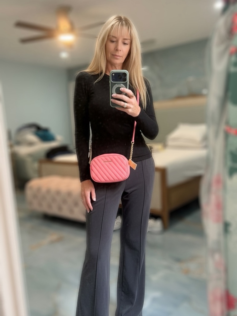 Michael Kors Coral Small Oval Camera Crossbody